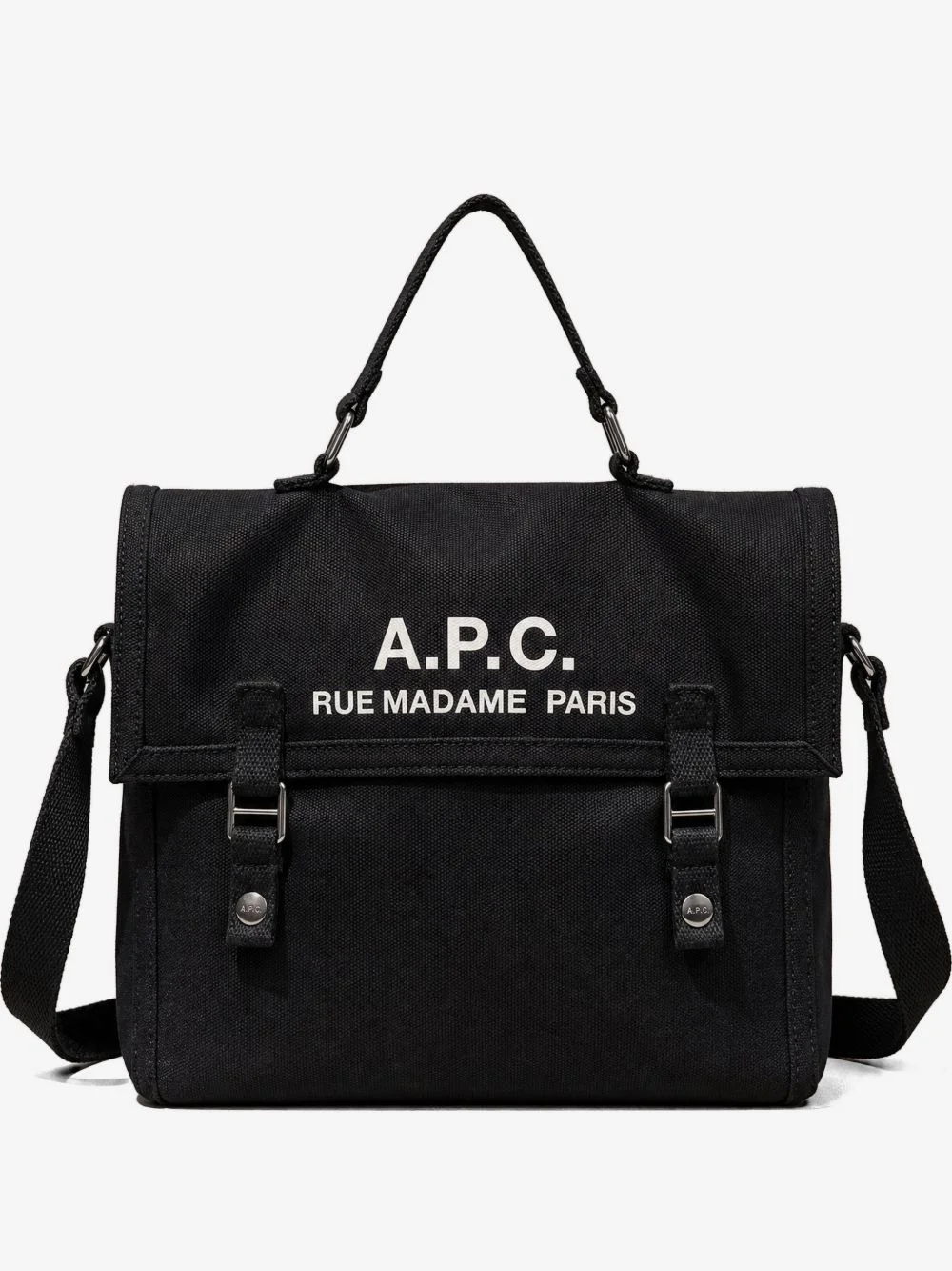 logo-print canvas tote bag - 1