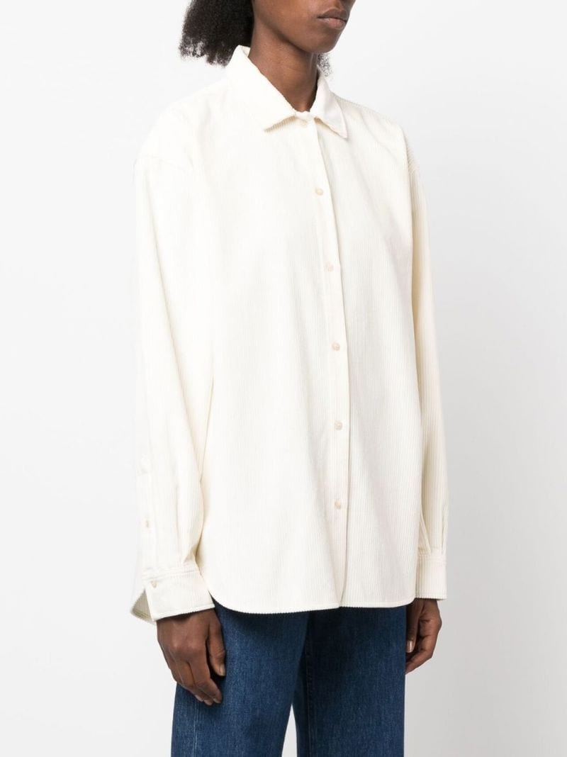 long-sleeve corduroy T-shirt - 4