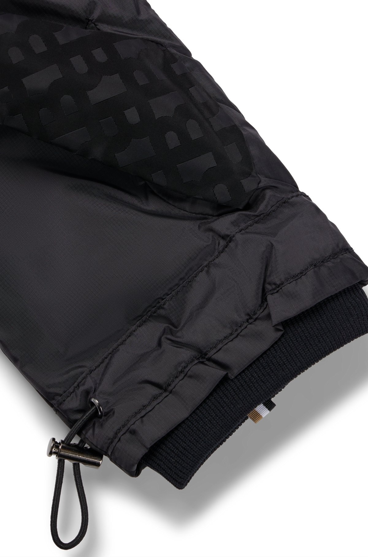 PADDED GLOVES WITH TONAL MONOGRAM DETAILS AND FLANNEL LINING - 3