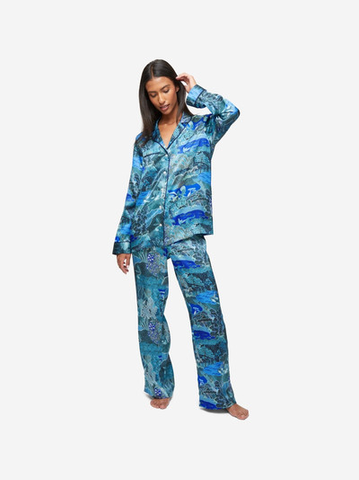 Derek Rose Women's Pyjamas Brindisi 86 Silk Satin Multi outlook
