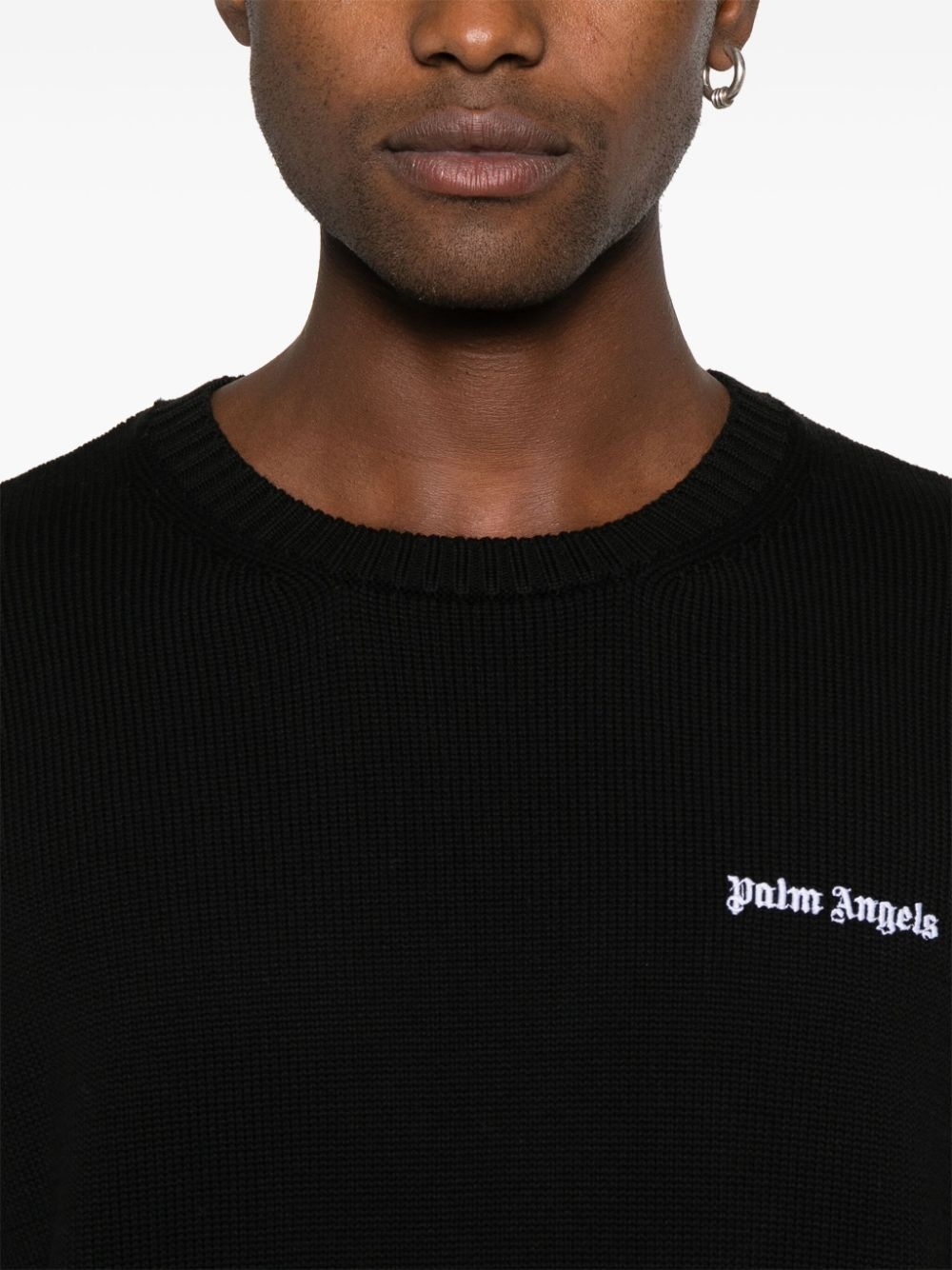 logo-embroidered sweater - 5