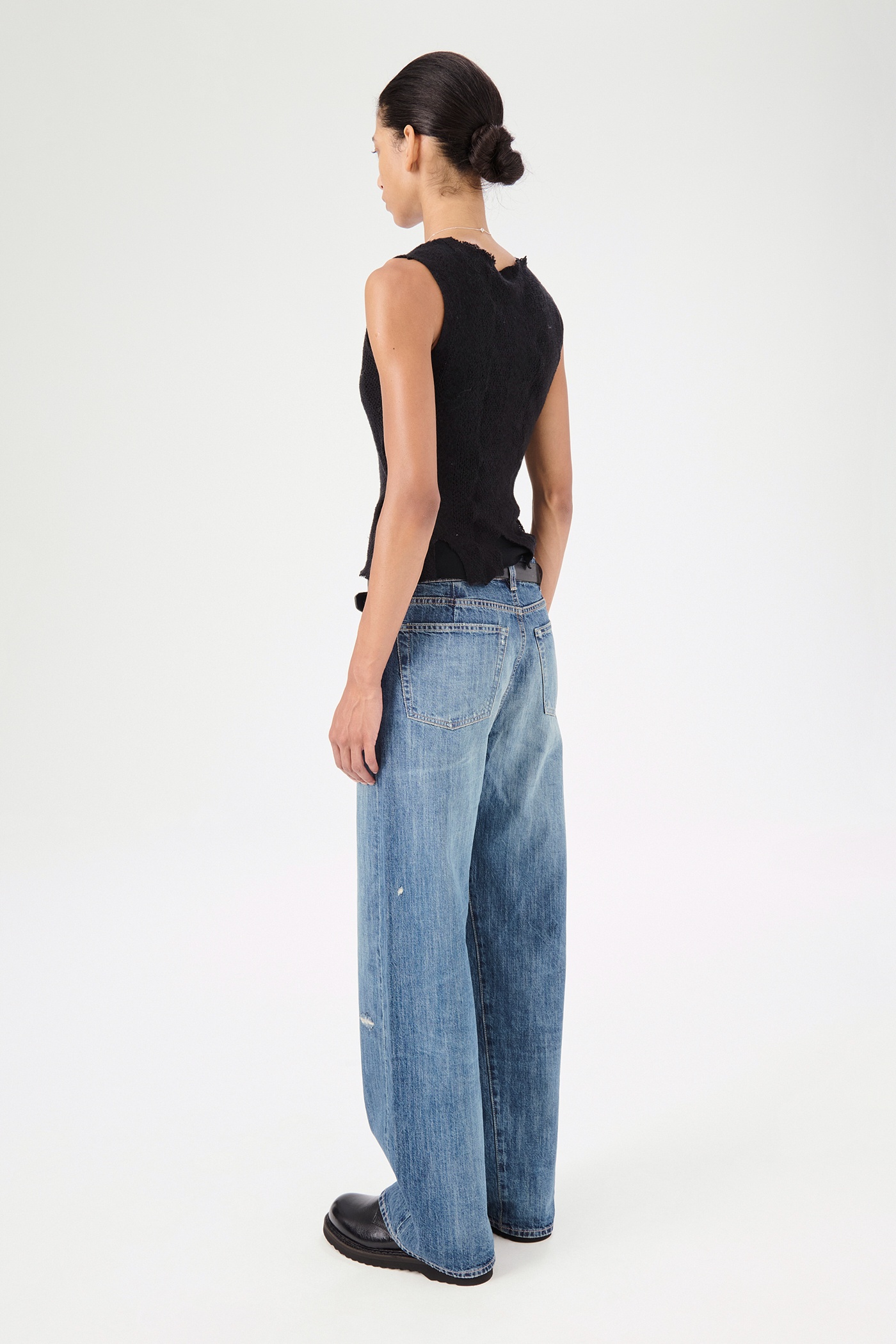 Treble Cut Vintage Rubber Repair Denim - 3