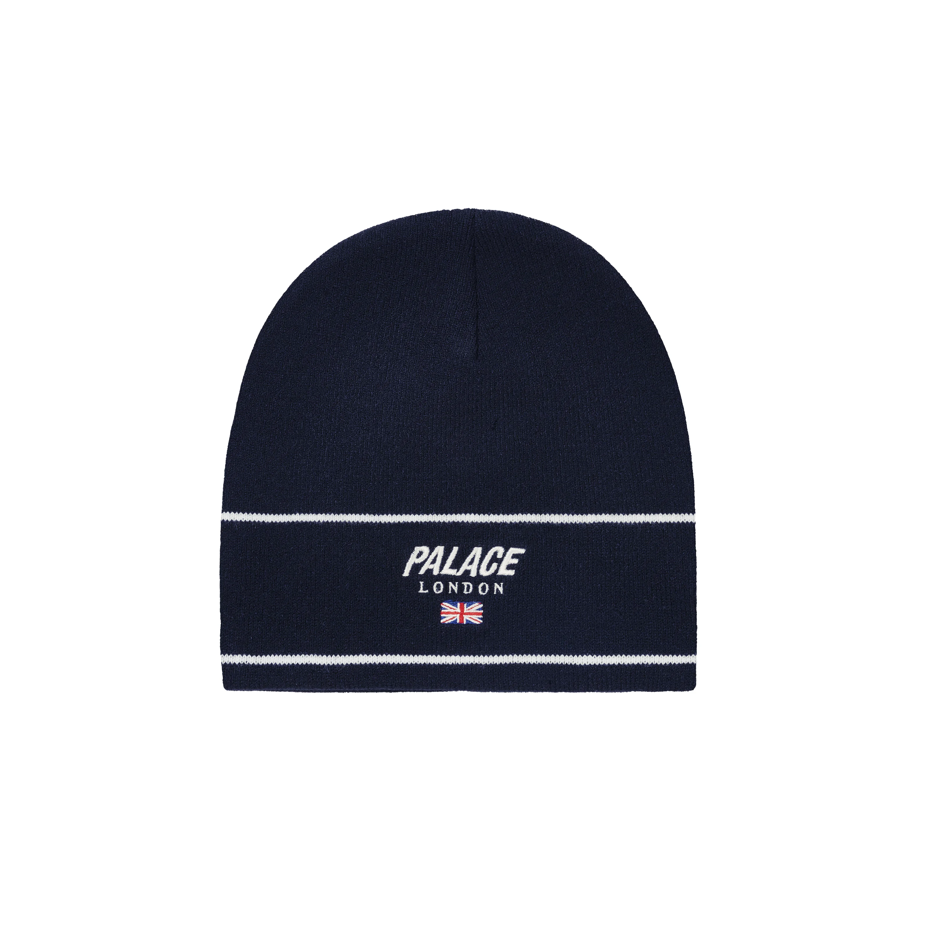 PALACE LONDON NEIN CUFF BEANIE NAVY - 1