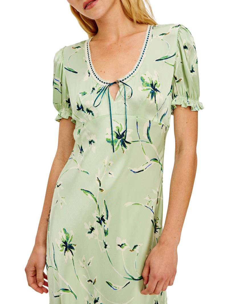 Women's Allison Floral Scoopneck Maxi Dress - Mint Linnea 5