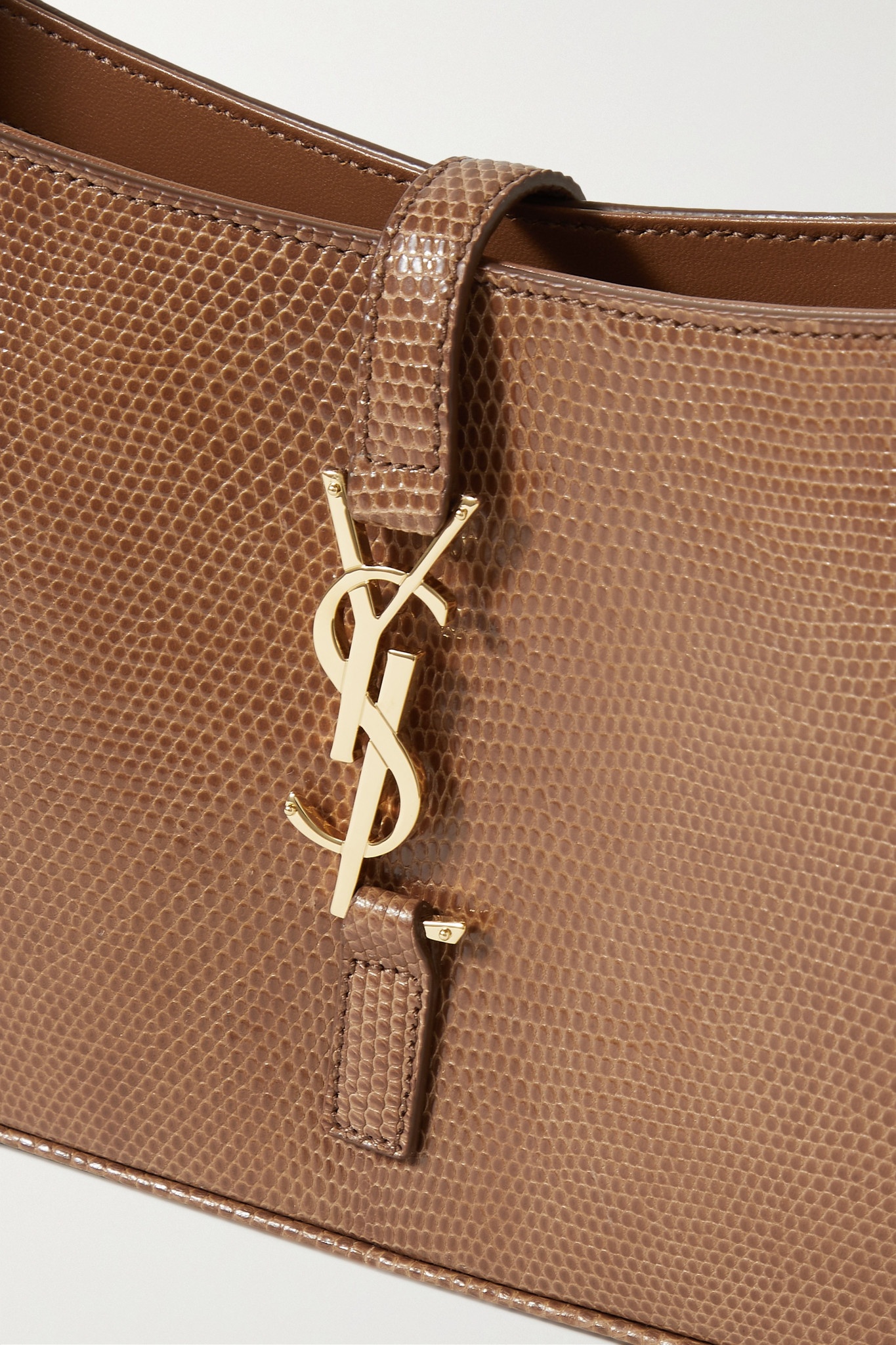 Le 5 à 7 snake-effect leather shoulder bag - 4