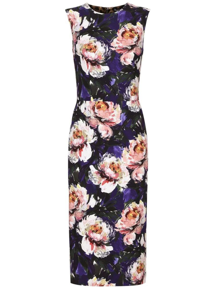 DOLCE & GABBANA PEONIE DRESS CLOTHING - 1