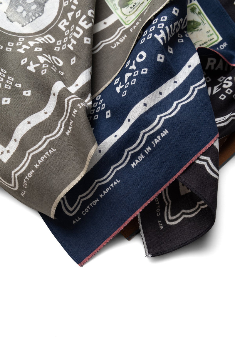 Fastcolor Selvedge Bandana (POLKA DOTS HARD RAIN) 15x15 6