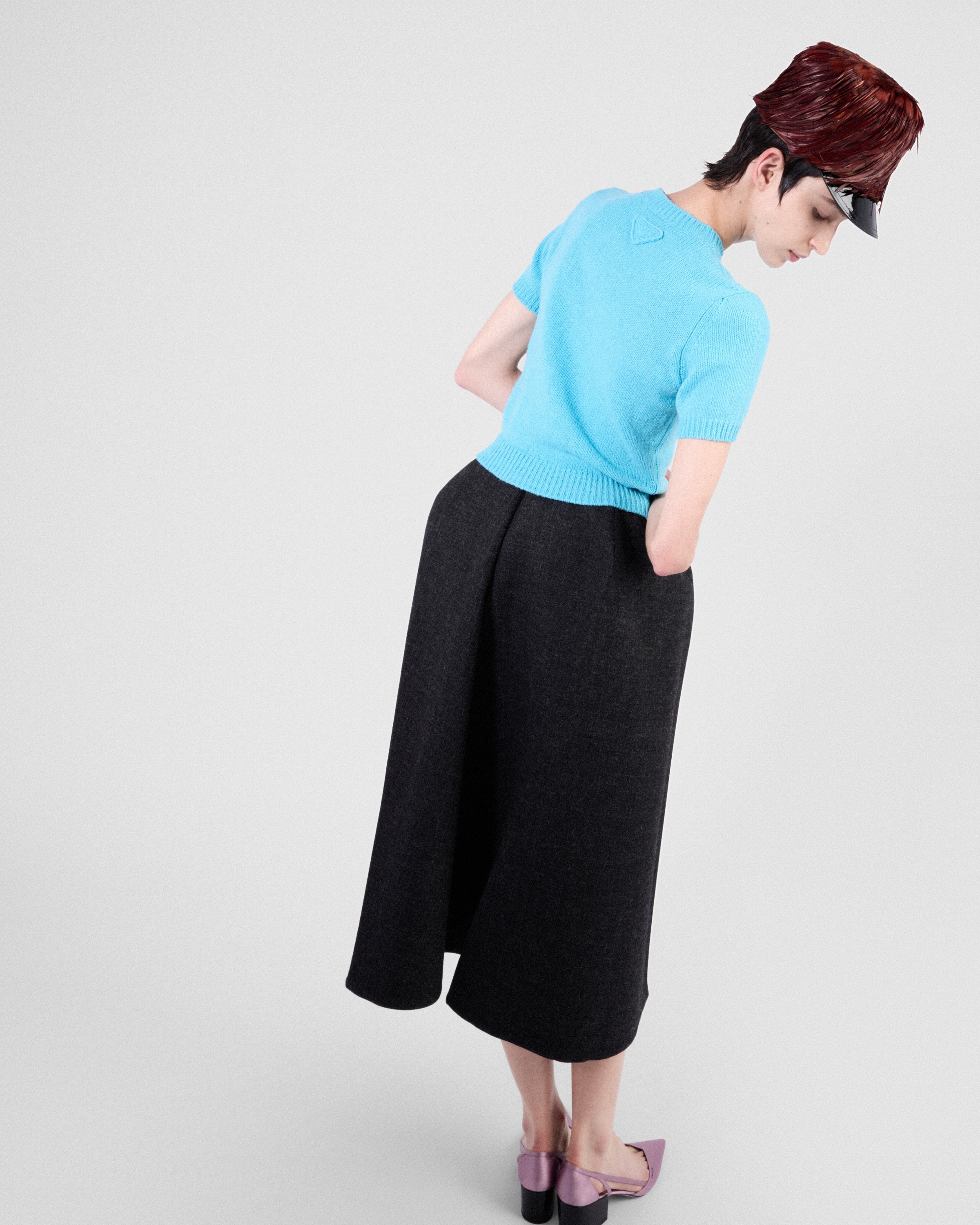 Short-sleeved cashmere sweater - 4