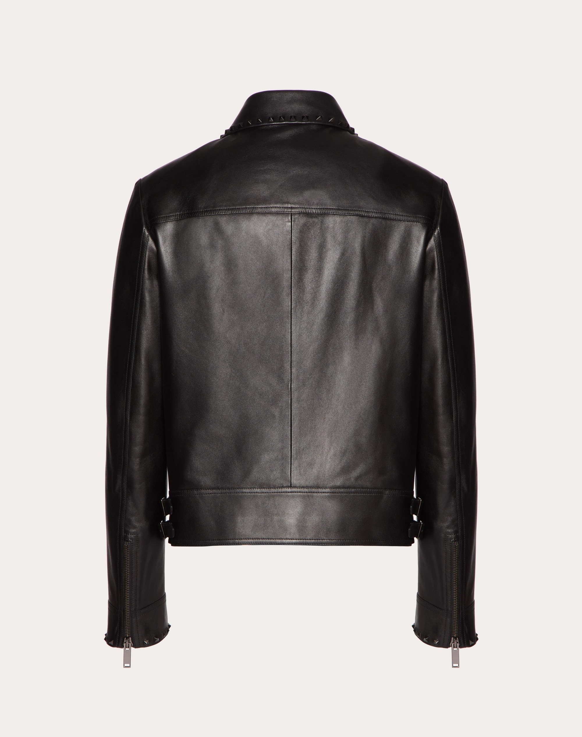 LEATHER JACKET WITH BLACK UNTITLED STUDS - 2