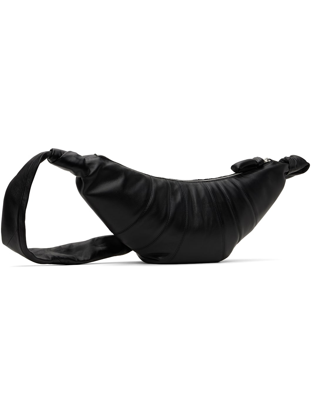 Black Medium Croissant Bag - 3