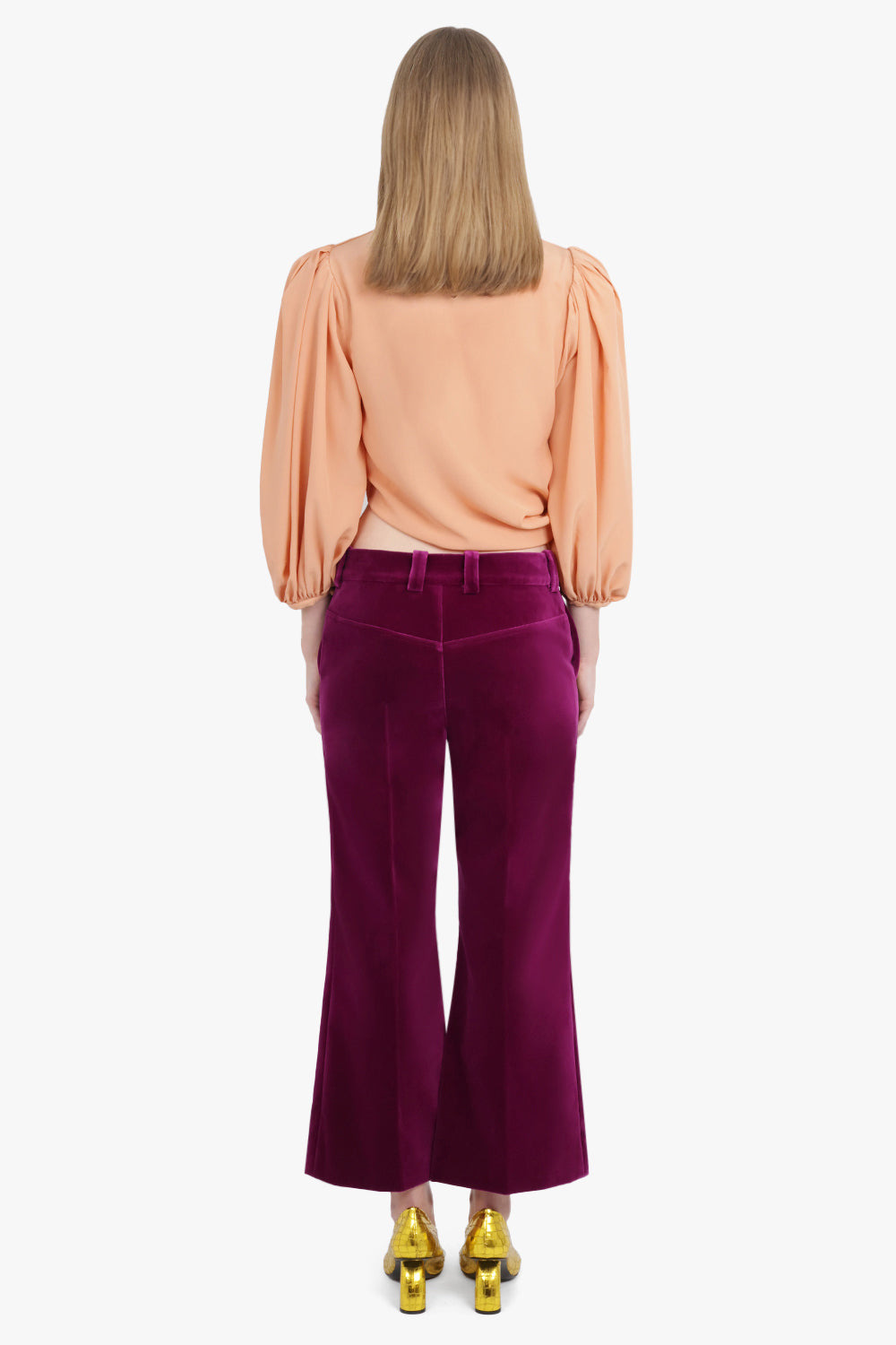 VELVET WIDE LEG PANT | PANSY PURPLE - 6