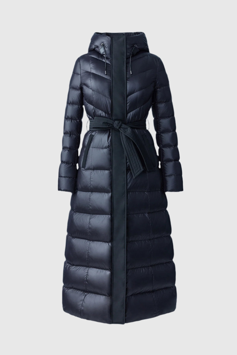 CALINA Lustrous down maxi coat 1
