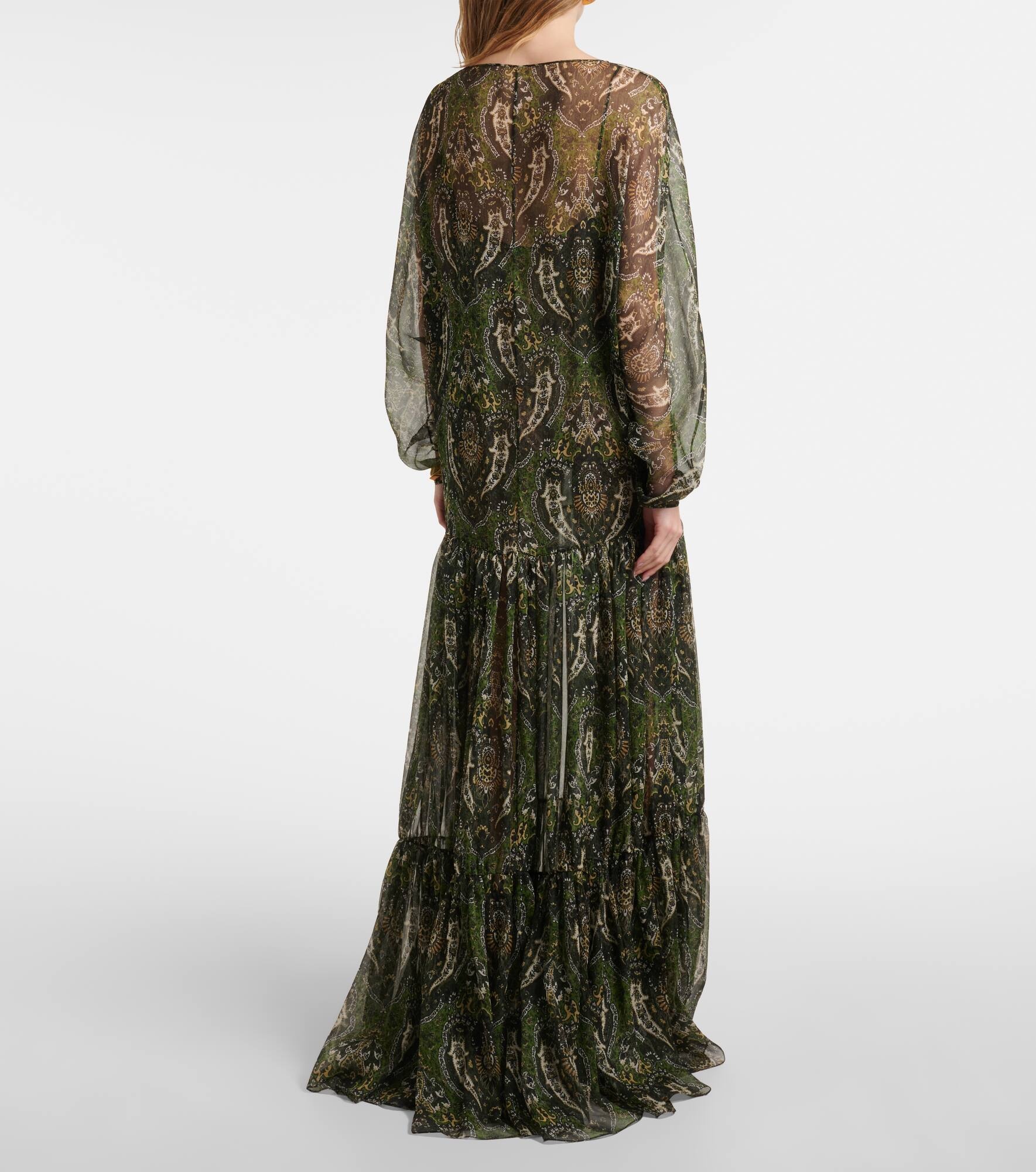 Paisley silk crépon maxi dress - 3