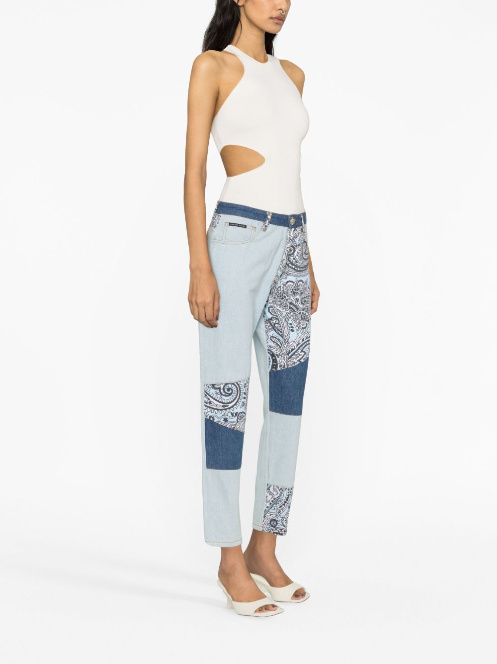 mid-rise straight-leg trousers - 4