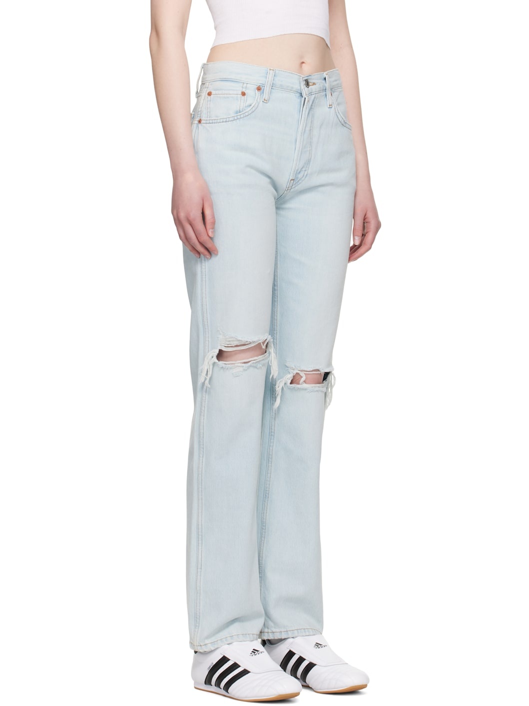 Blue High Rise Loose Jeans - 2