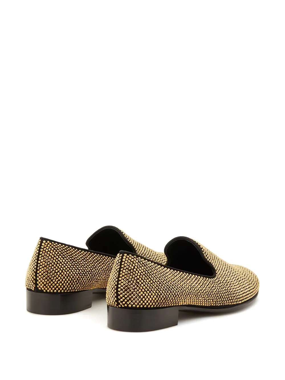 slip-on micro stud detail loafers - 3