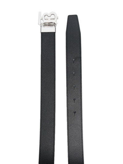 Burberry TB monogram plaque leather belt outlook