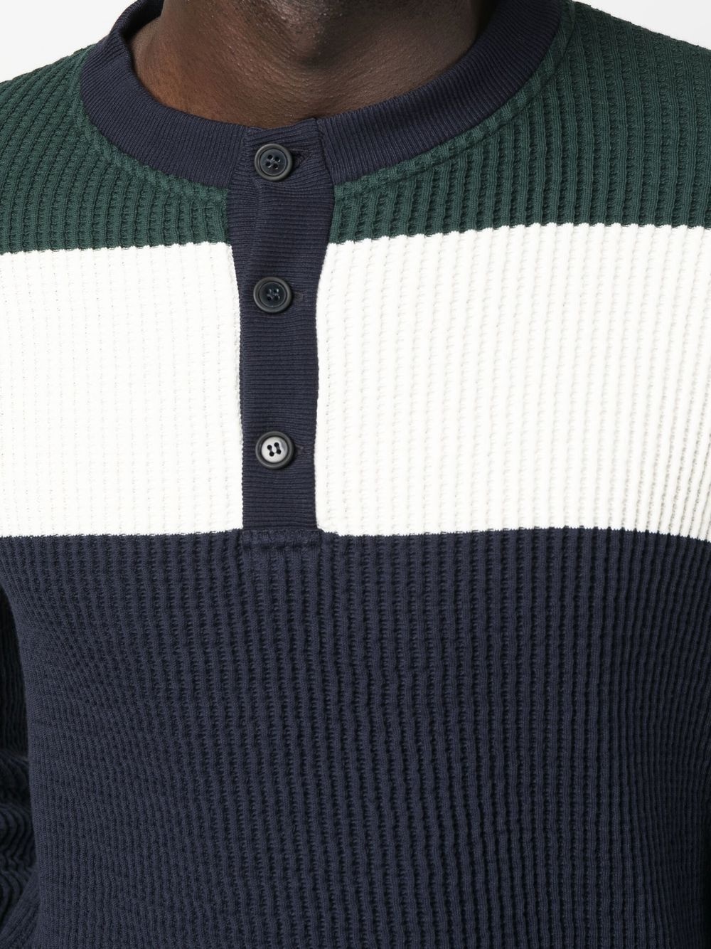 ribbed-knit polo jumper - 5