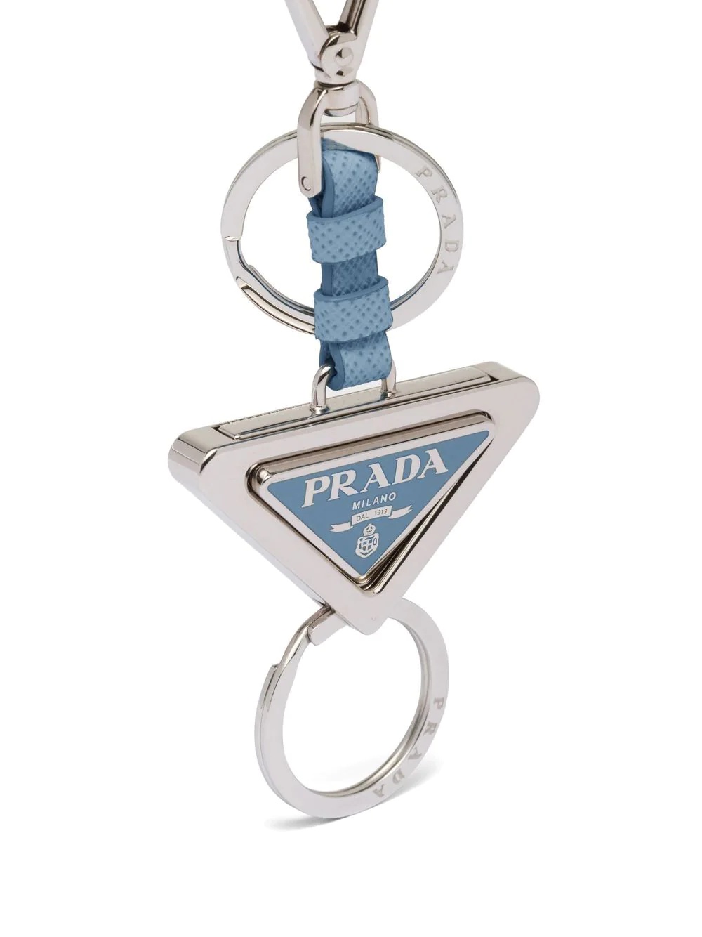 triangle logo-plaque keychain - 3