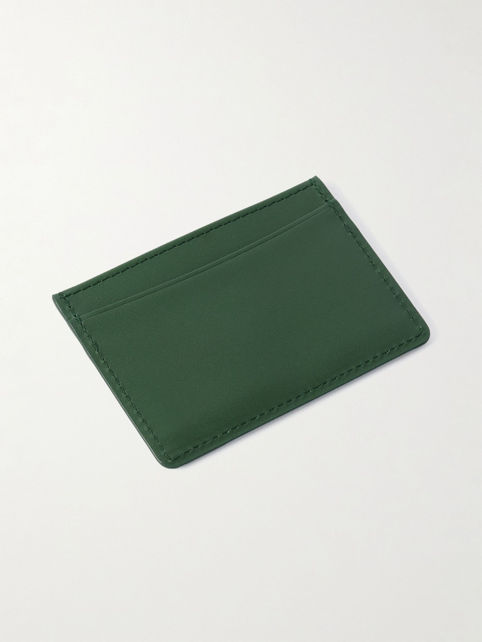 Andre Logo-Print Leather Cardholder Green - 2