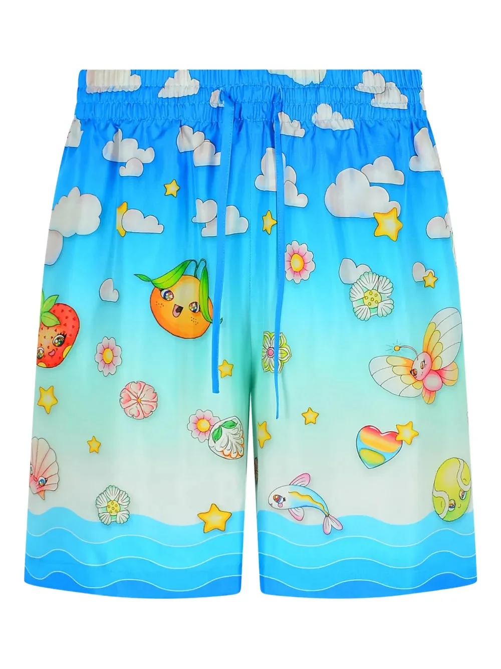Casablanca Men Kawaii Silk Bermuda Shorts - 1