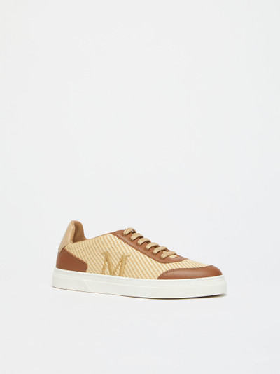 Max Mara TABA Straw and leather sneakers outlook
