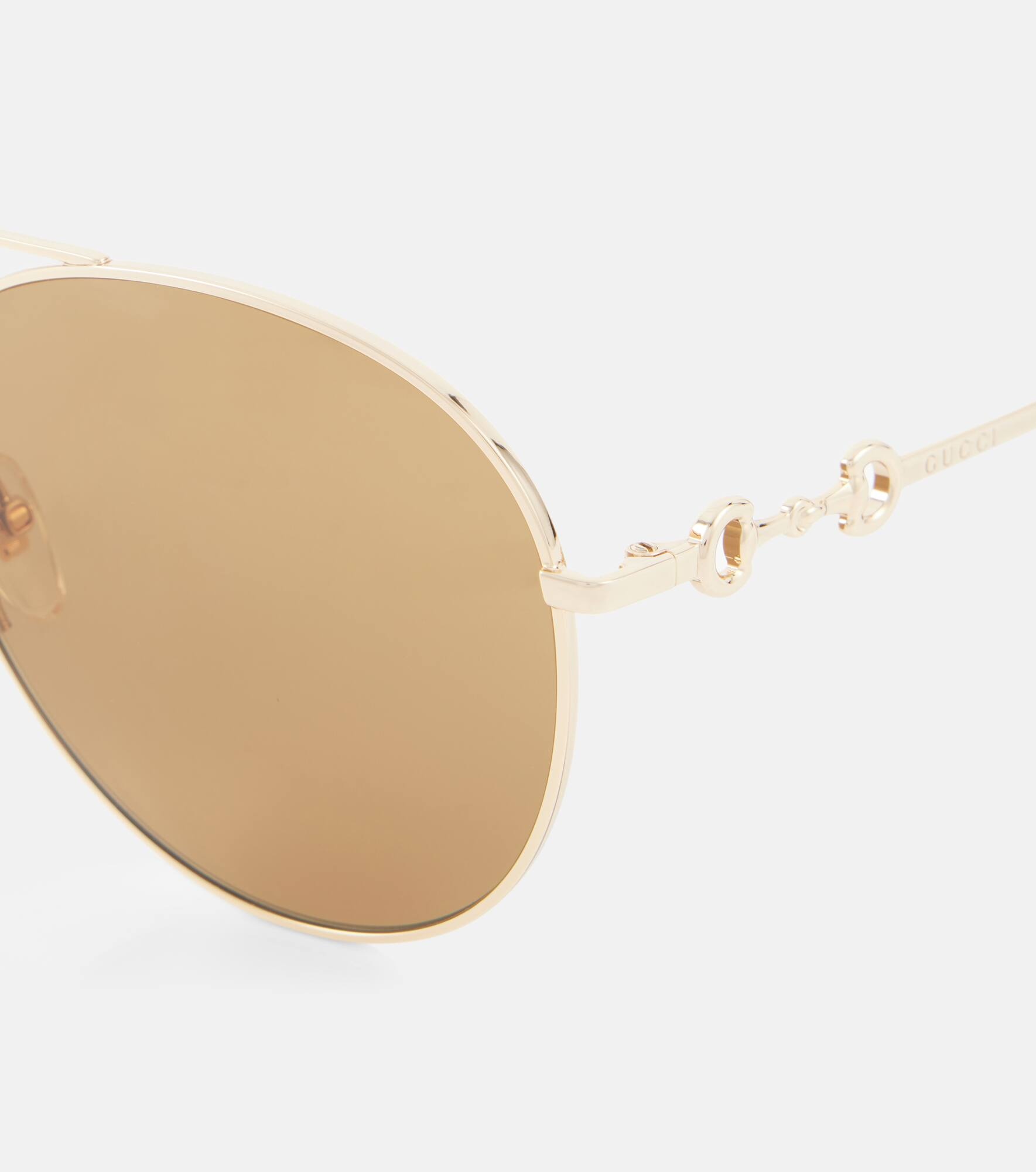 Horsebit aviator sunglasses - 2