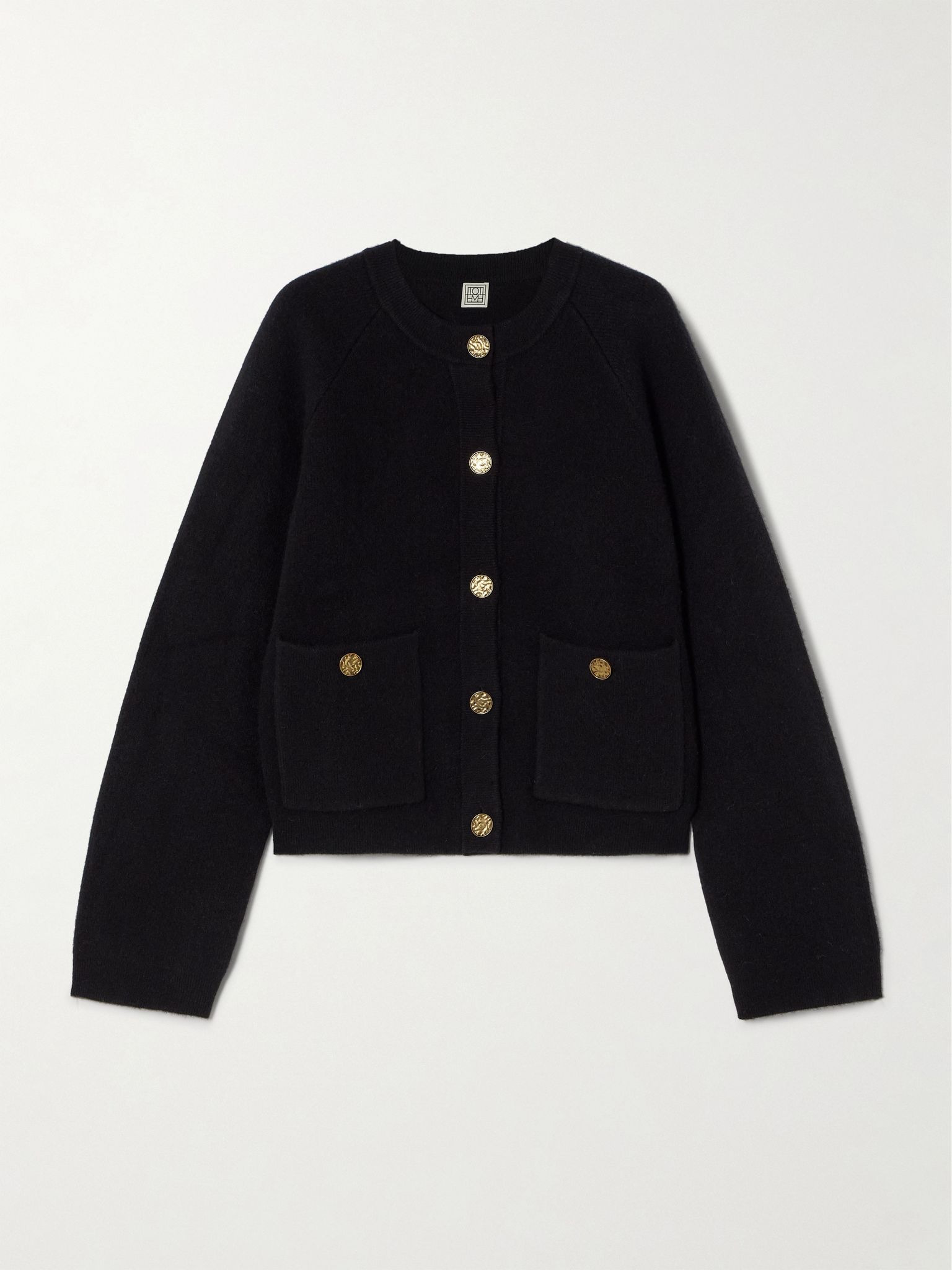 Wool-blend cardigan Black - 1