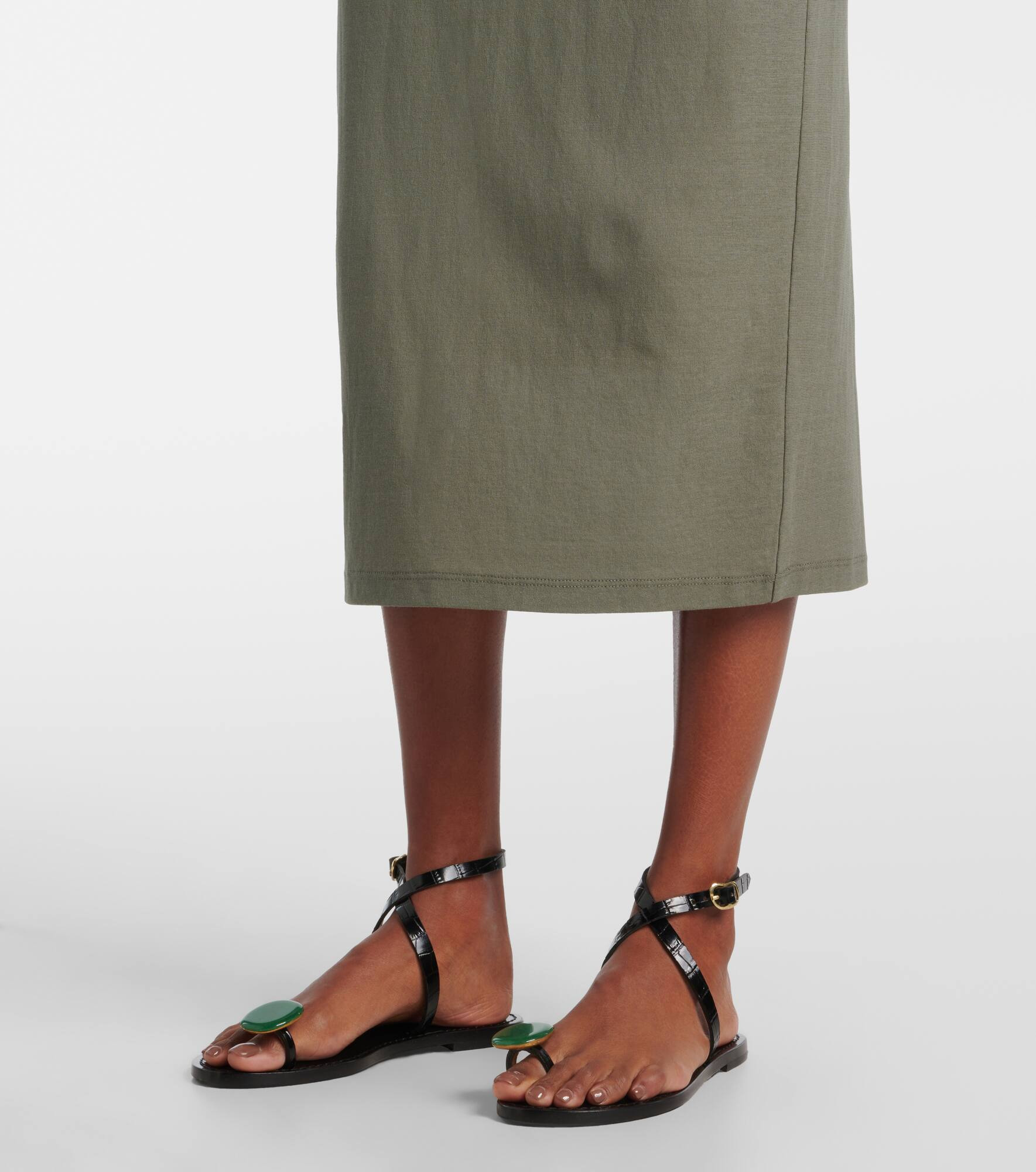 Cotton midi skirt - 5