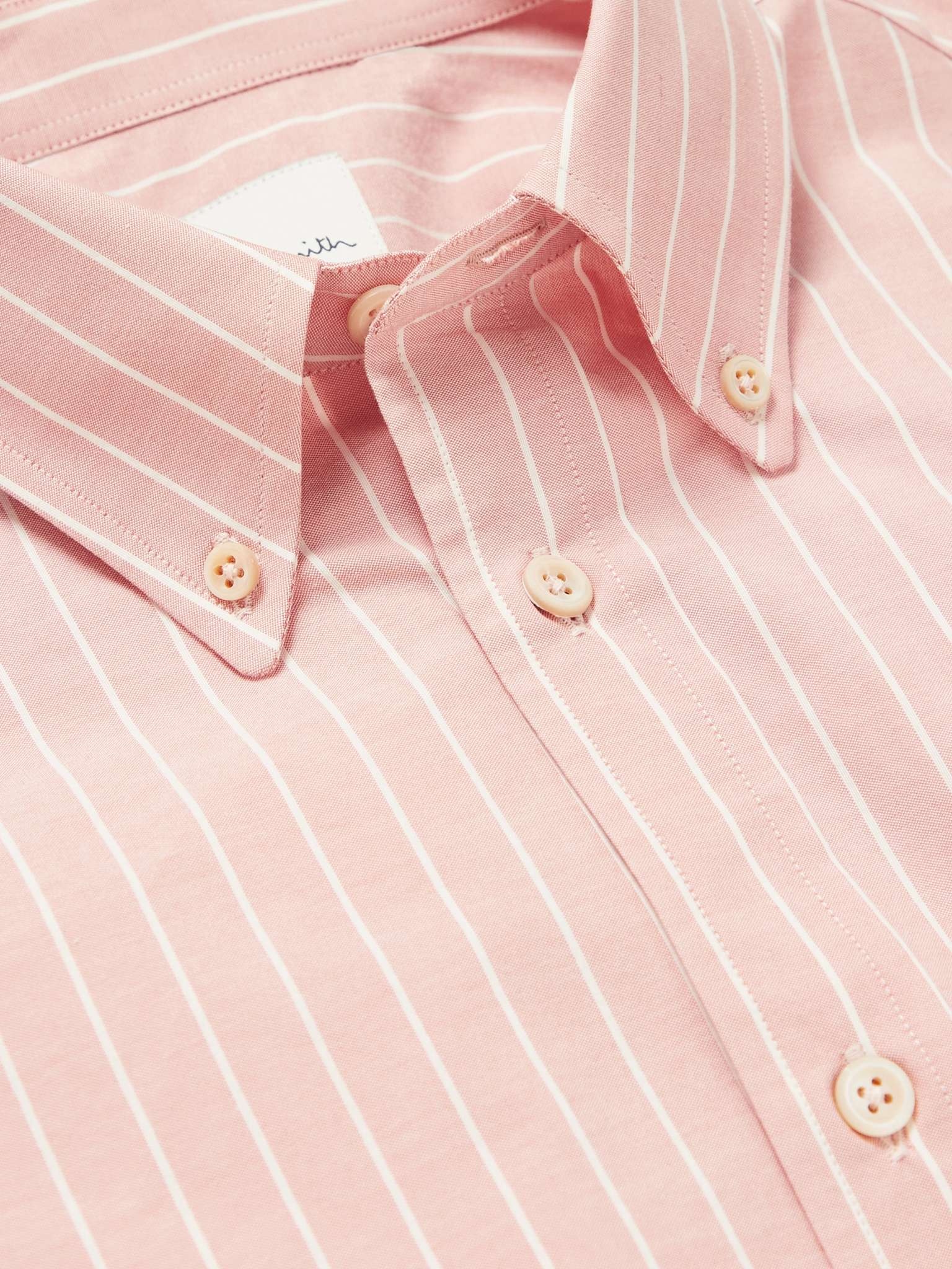 Button-Down Collar Striped Cotton-Poplin Shirt - 5