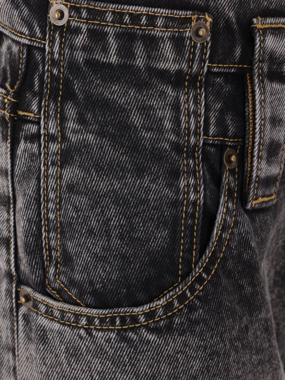 washed wide-leg jeans - 3