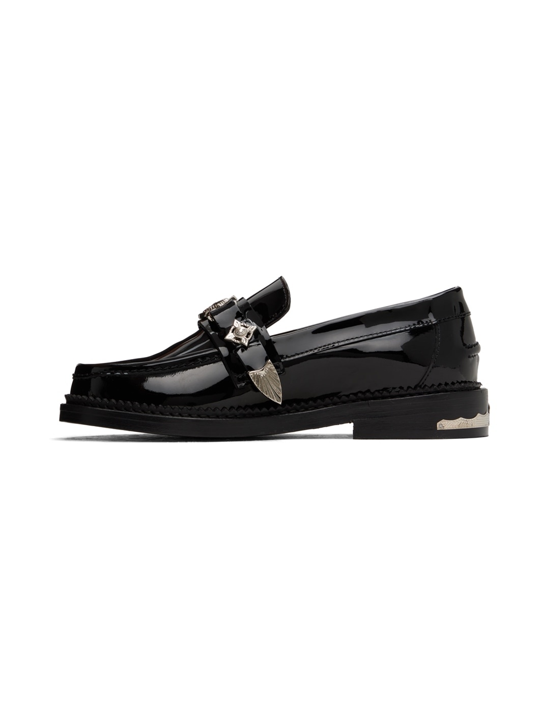 Black Metal Loafers - 3