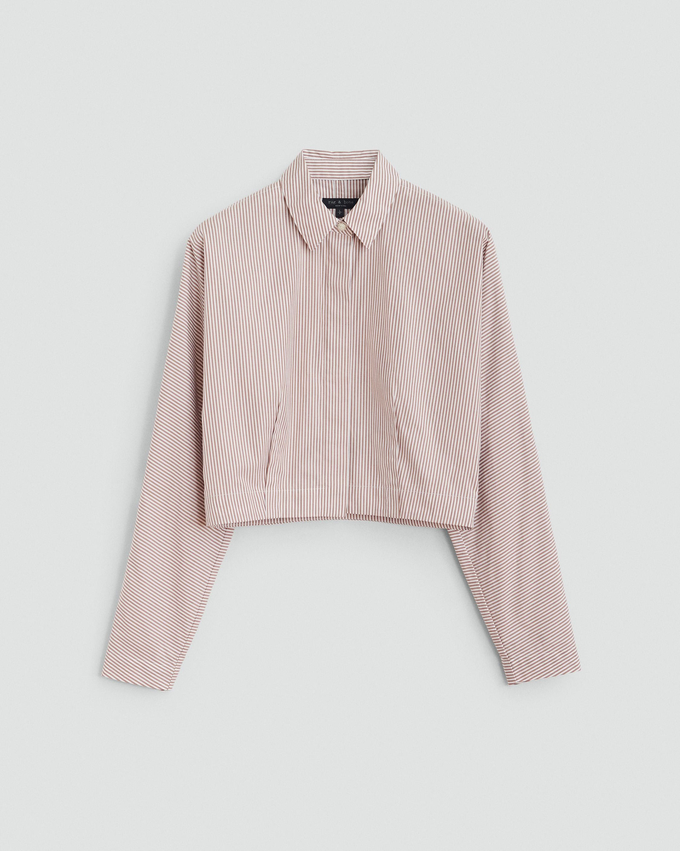 Morgan Cropped Cotton Poplin Shirt - 1