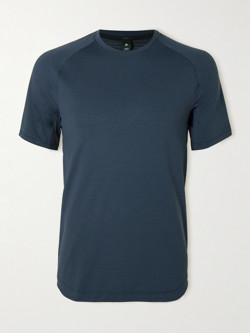 License to Train Striped Stretch Recycled-Jersey T-Shirt 1