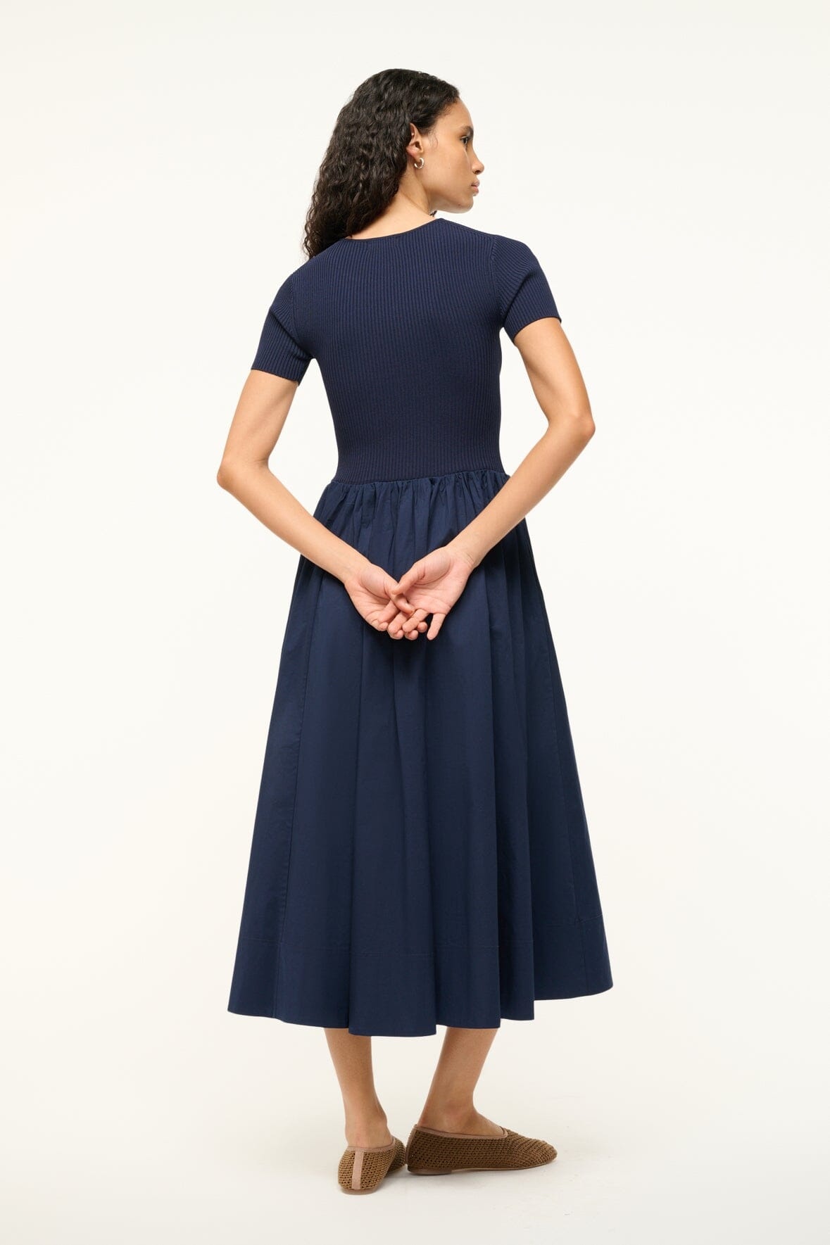 STAUD YSABEL DRESS NAVY - 5