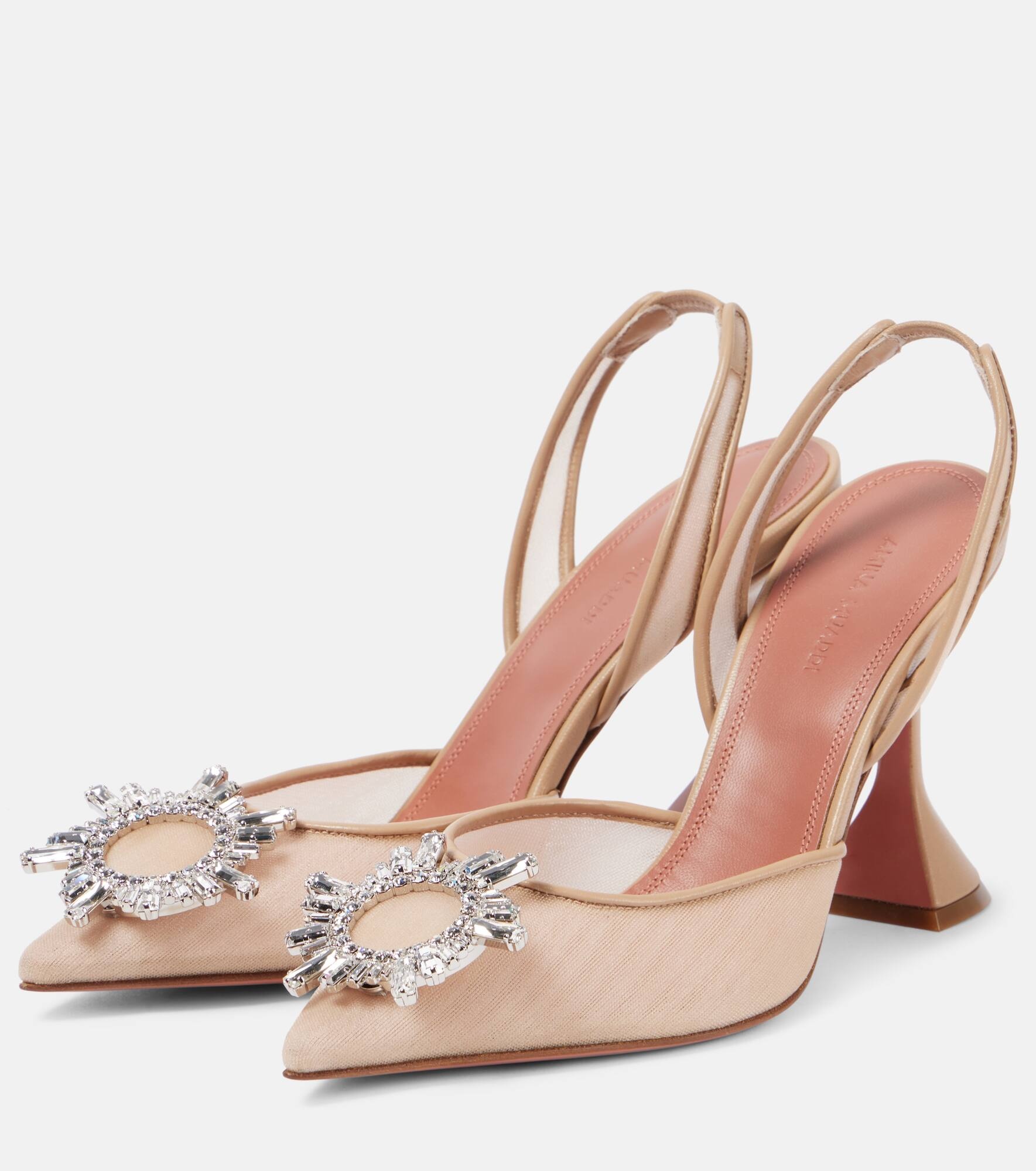 Begum 95 mesh slingback pumps - 4
