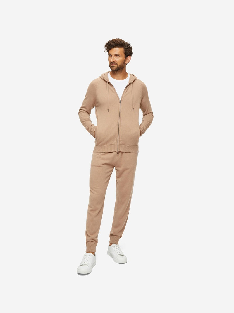 Derek Rose Men's Hoodie Finley Cashmere Camel outlook