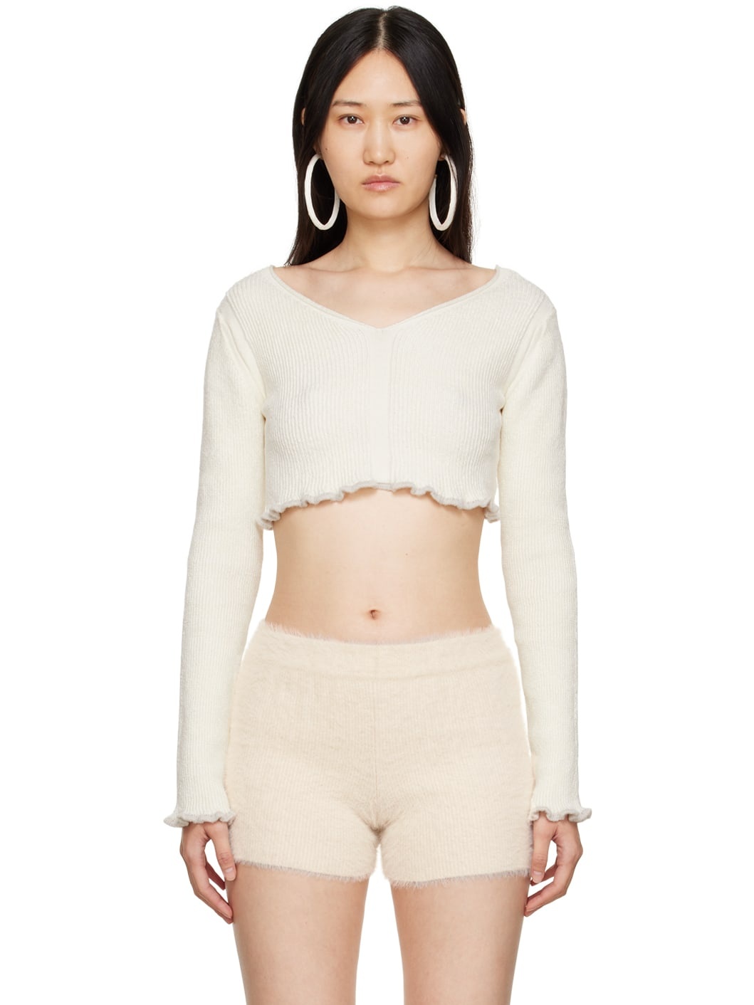 Off-White & Taupe 'La Maille Santon' Sweater - 1