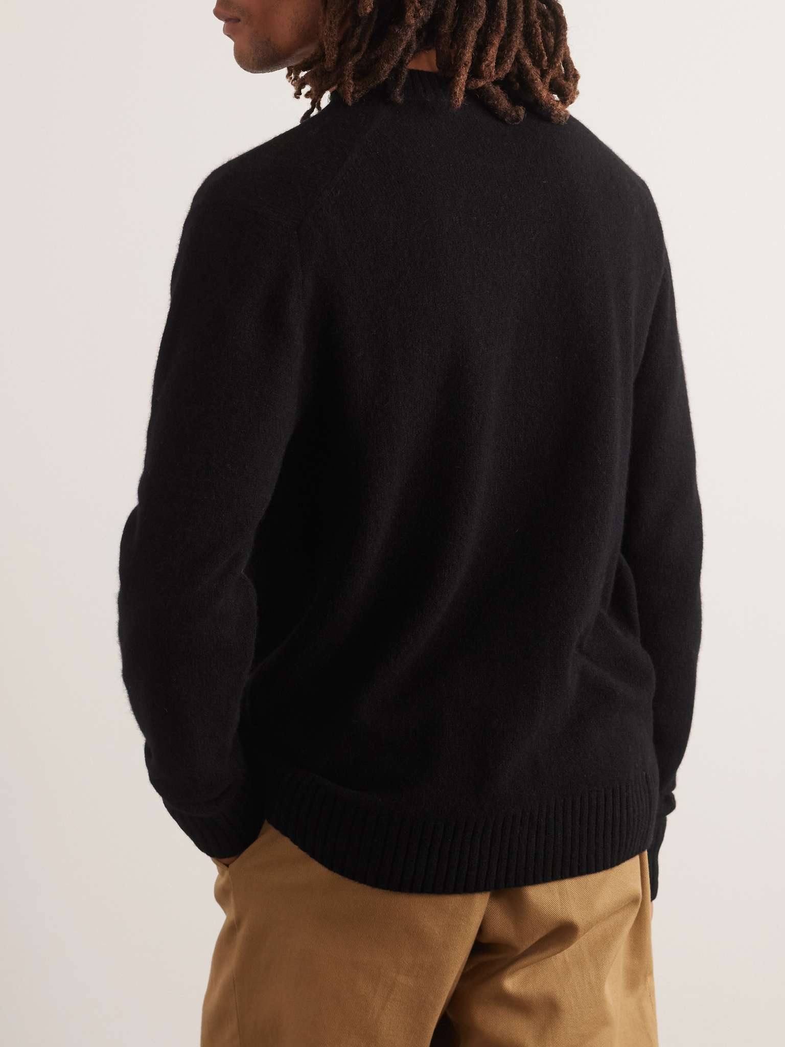 Slim-Fit Logo-Appliquéd Wool Cardigan - 4