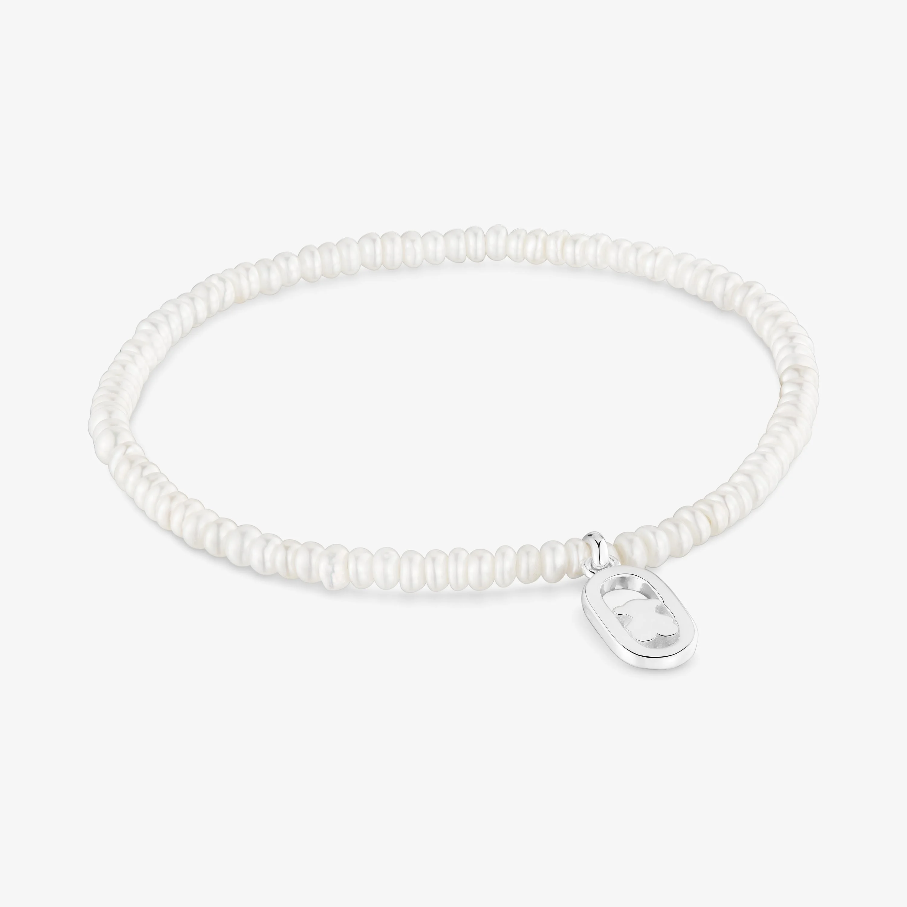 Silver and cultured pearl Elastic bracelet TOUS Camille - 1