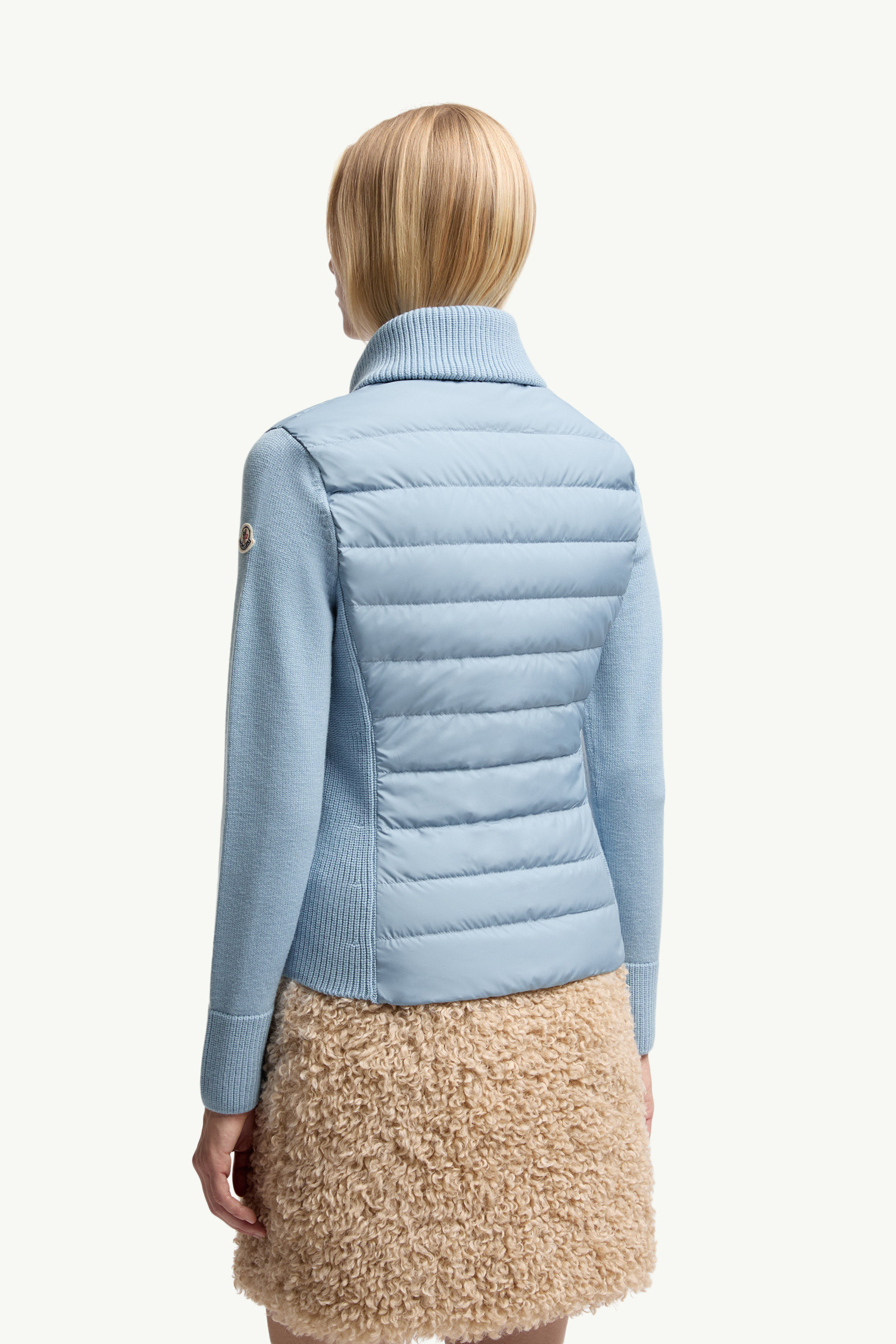 Padded Wool Zip-Up Cardigan - 5
