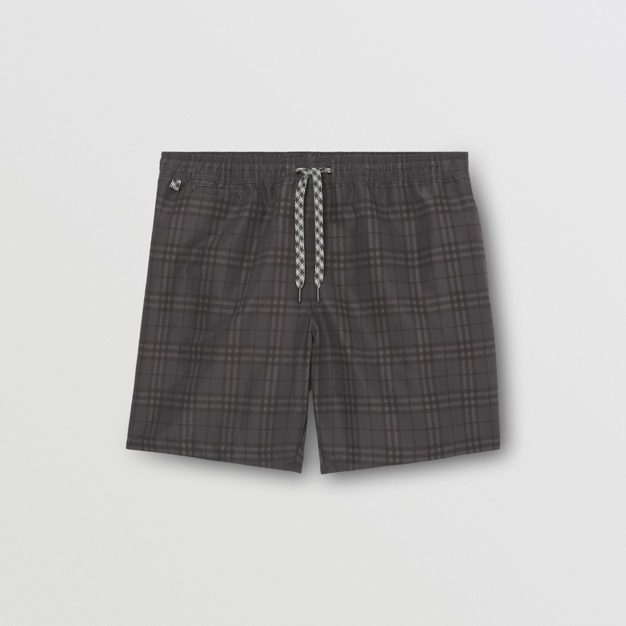 Check Print Drawcord Swim Shorts - 1