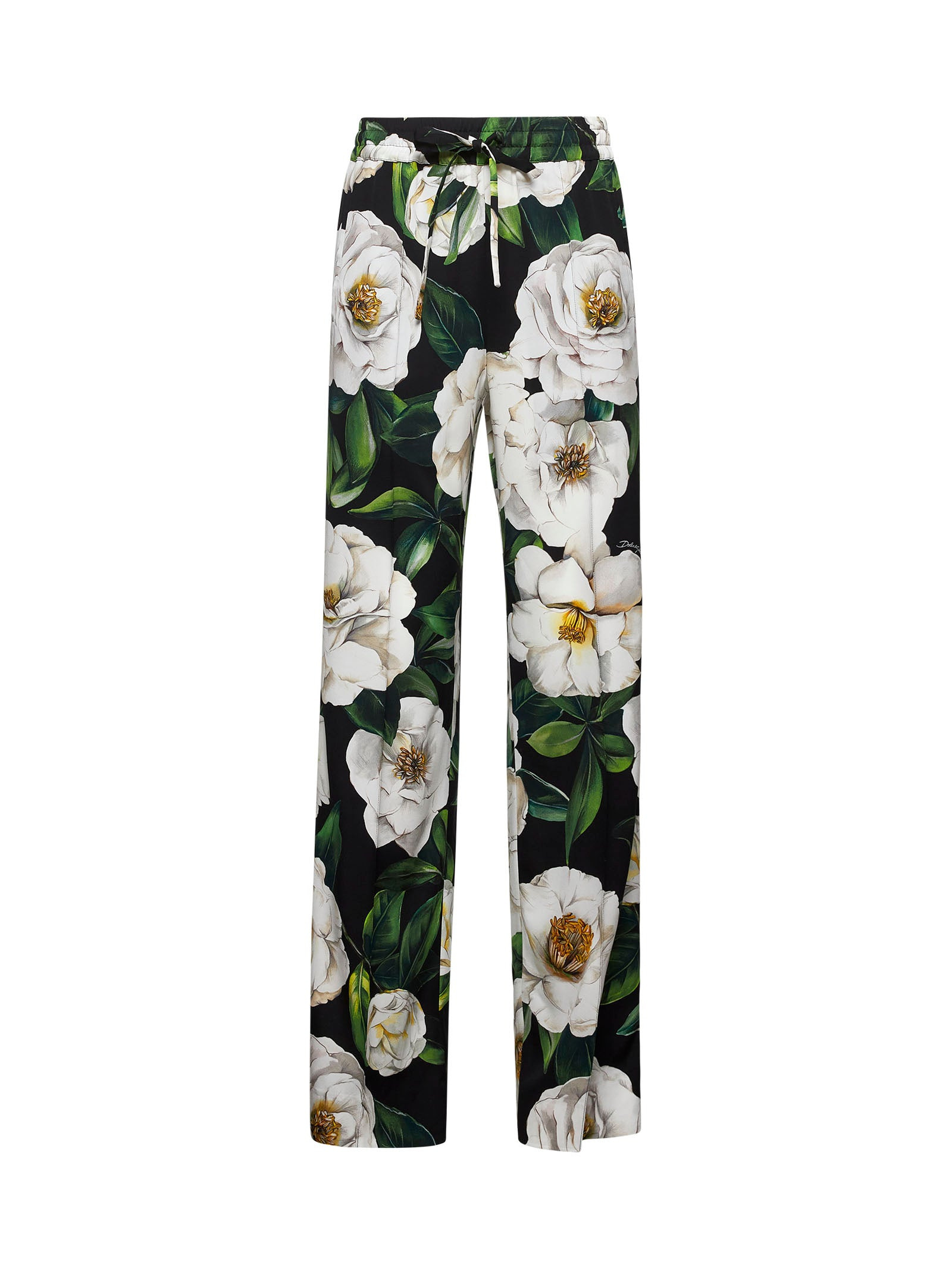 Gardenia print pajama trousers - 1