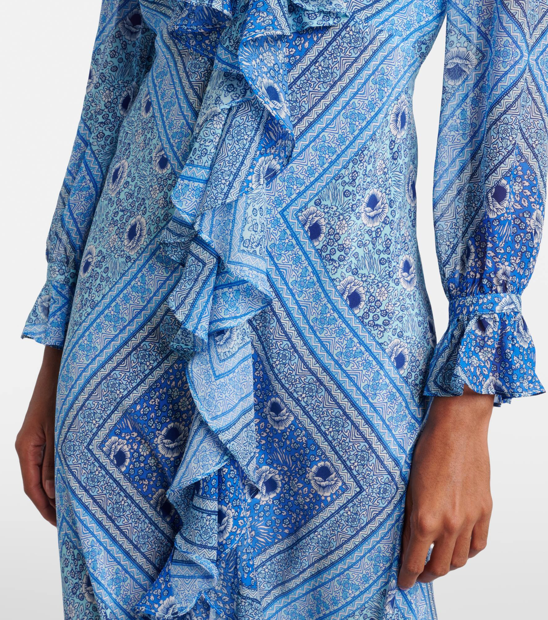 Gracye ruffled silk maxi dress - 4