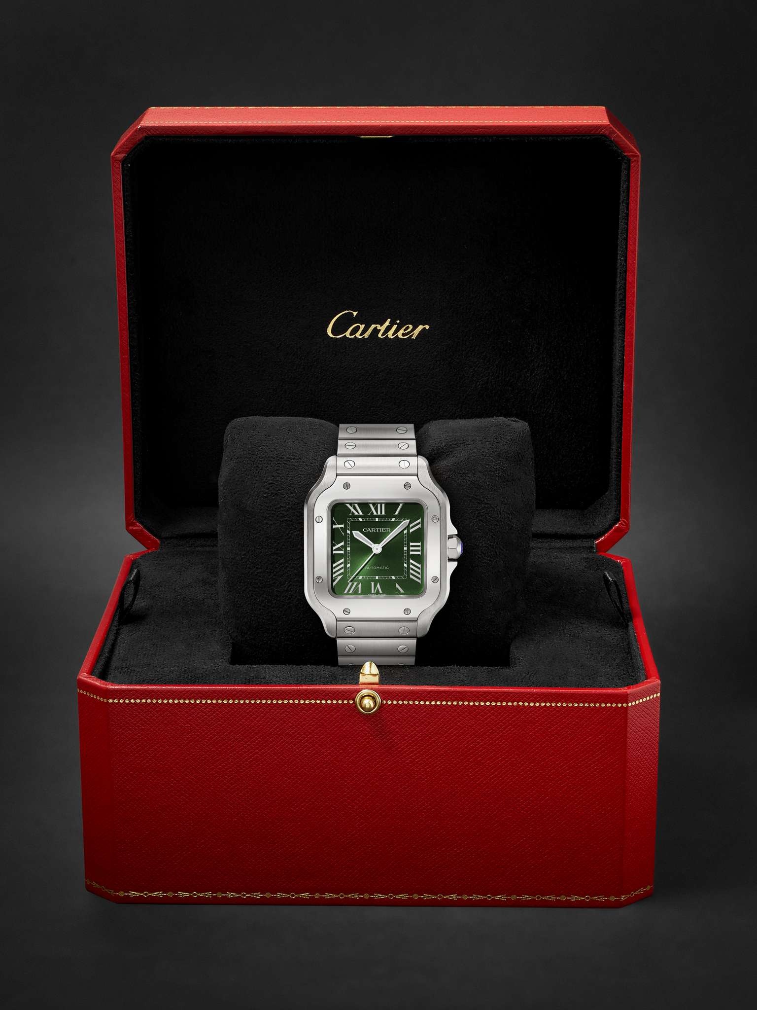 Santos de Cartier Automatic 35.1mm Interchangeable Stainless Steel and Alligator Watch, Ref. No. CRW - 7