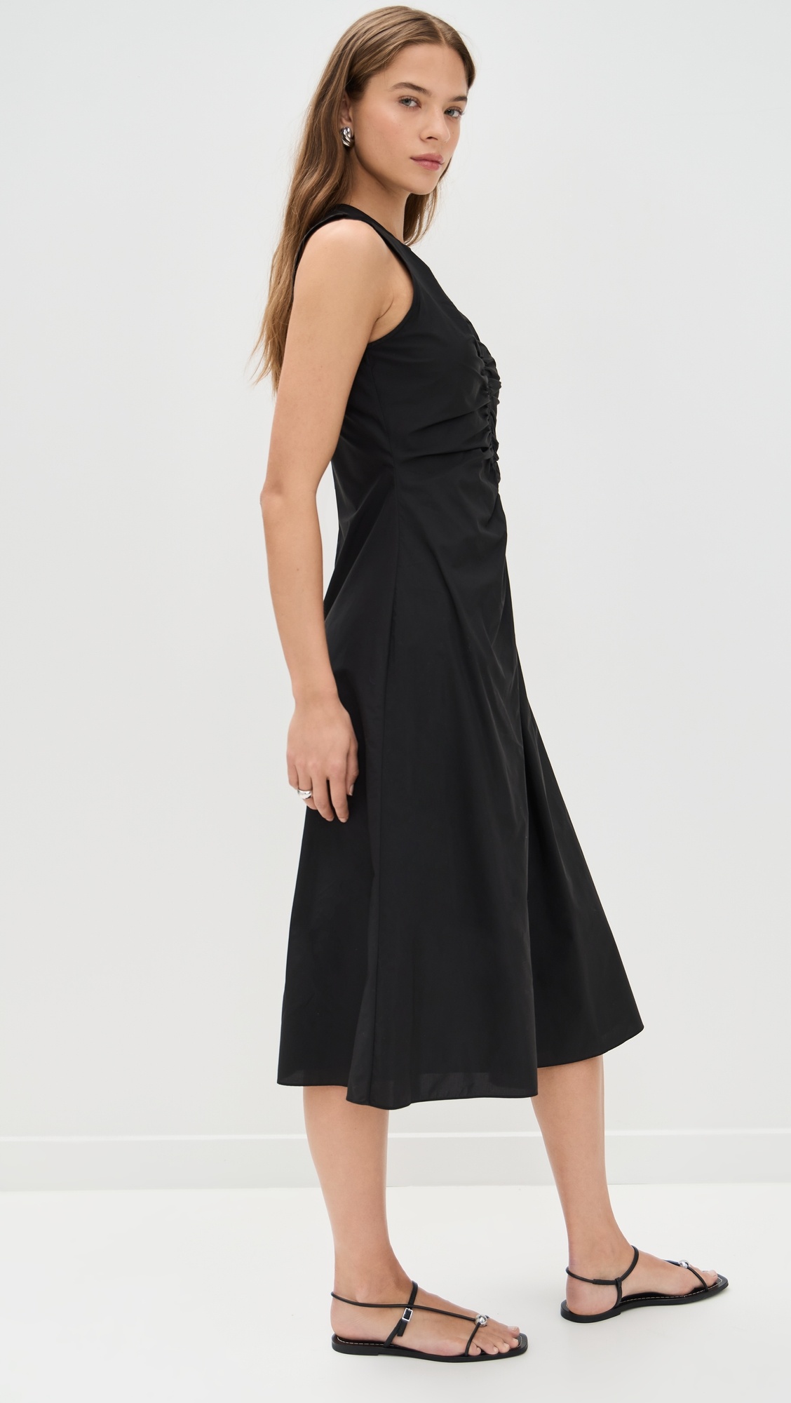 Asymmetrical Ruched Tank Dress - 3
