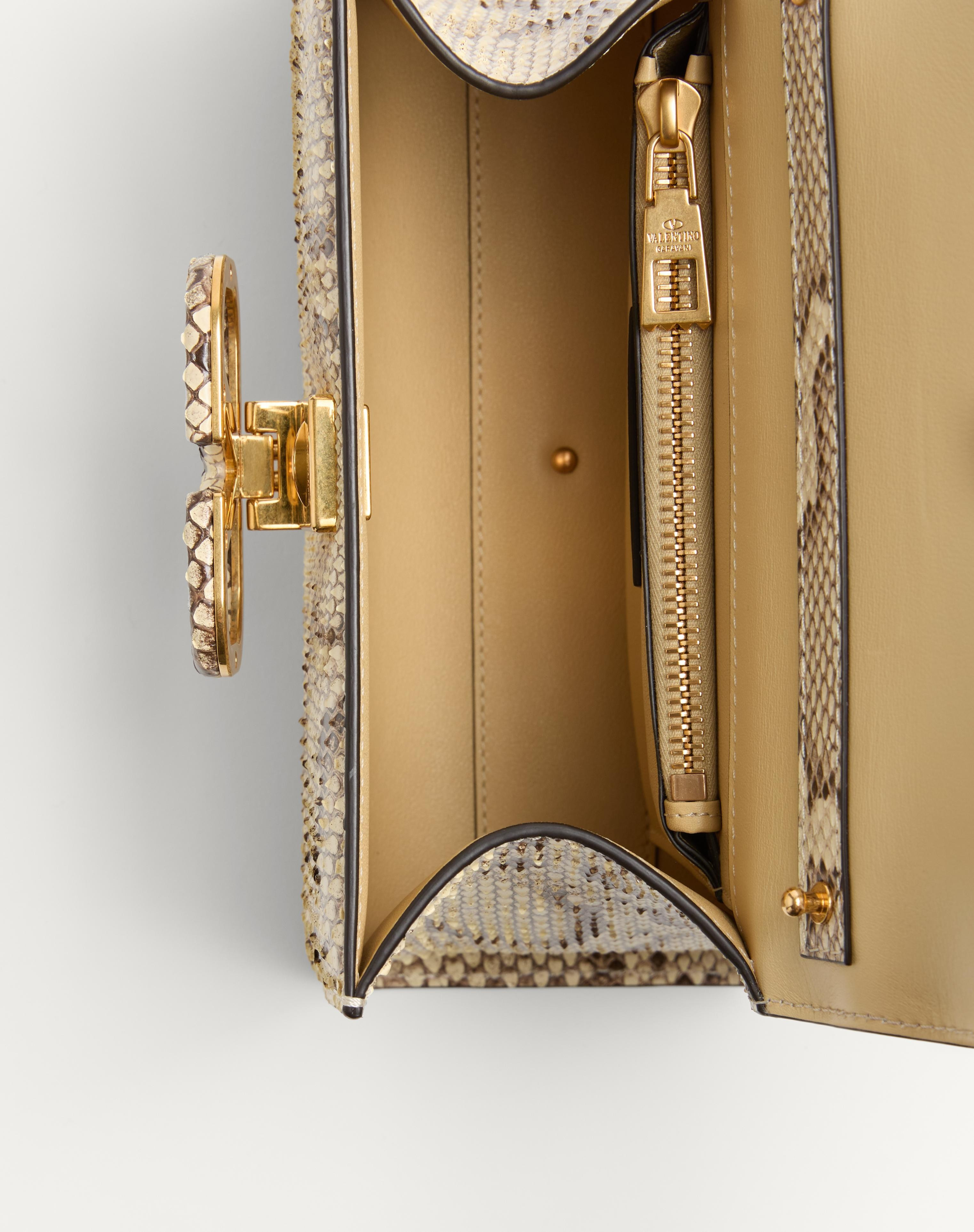 VALENTINO GARAVANI VSLING SMALL PYTHON HANDBAG - 6