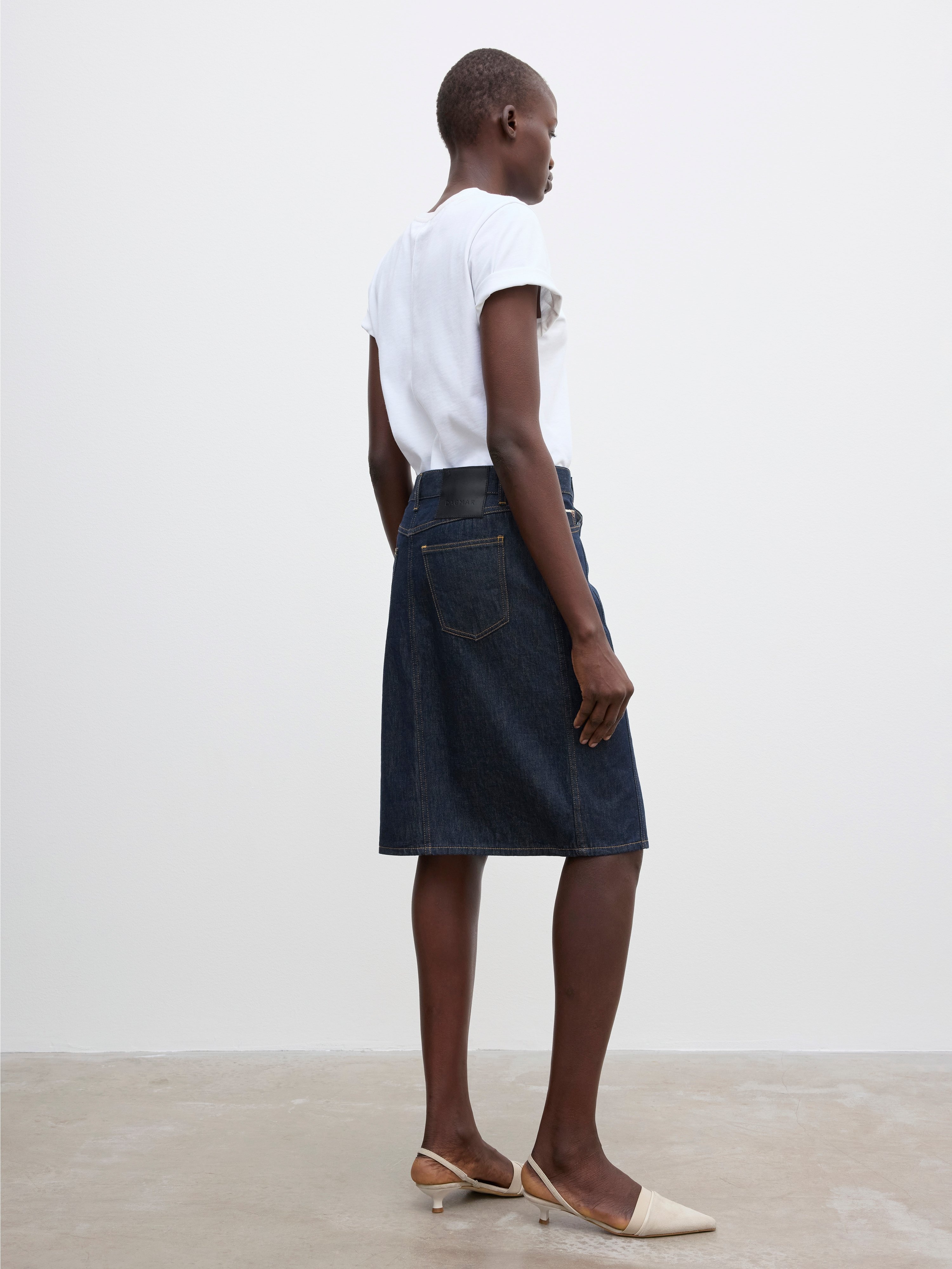 Pencil denim skirt - 4
