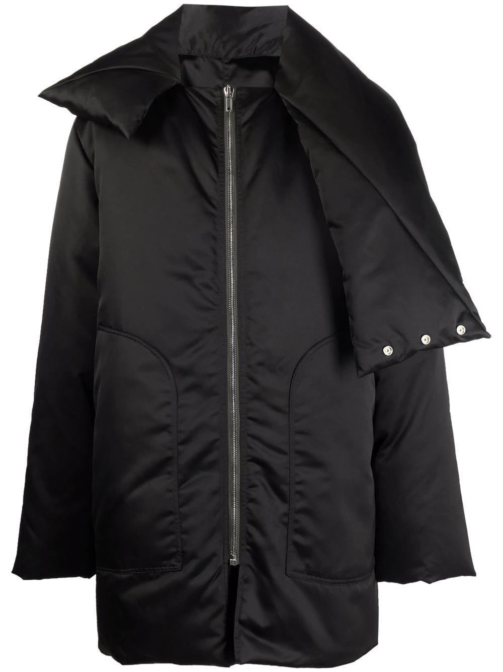 funnel neck padded coat - 1