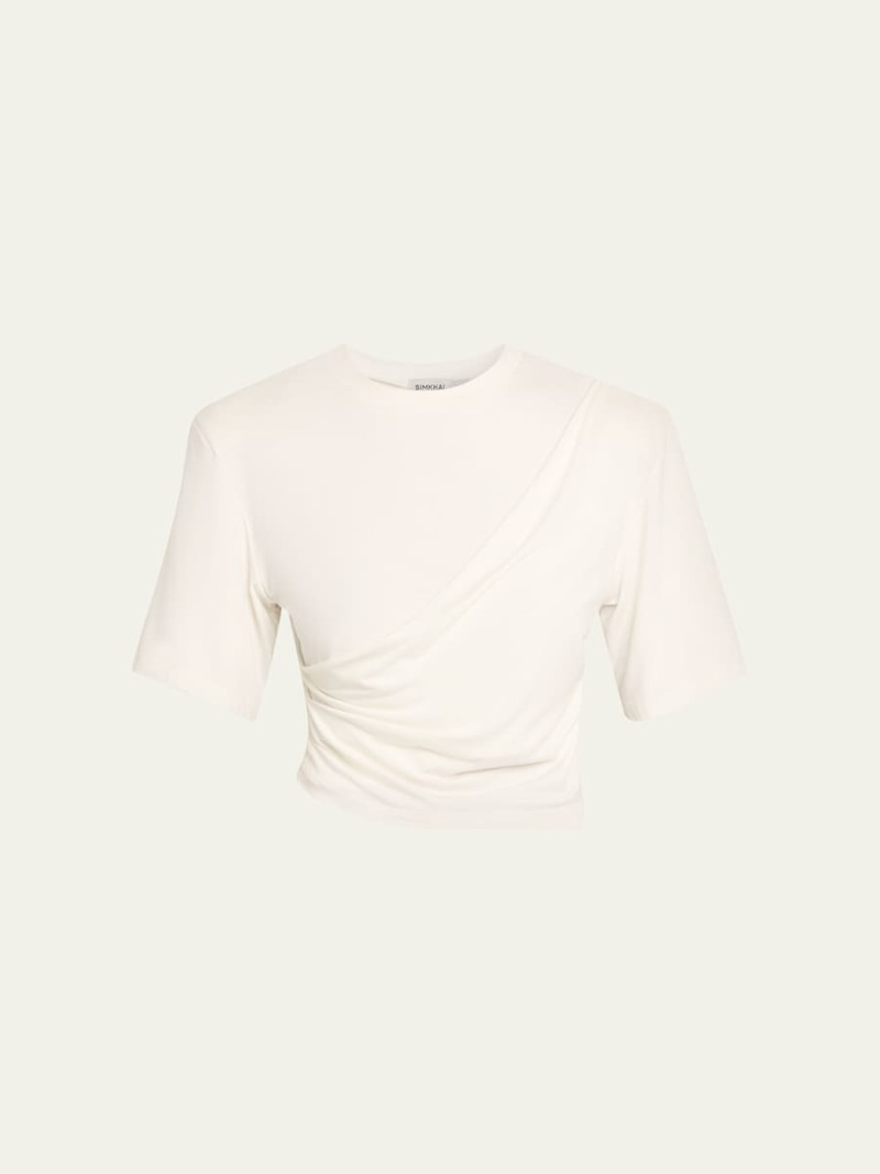 Rowley Gathered Short-Sleeve Tee 1